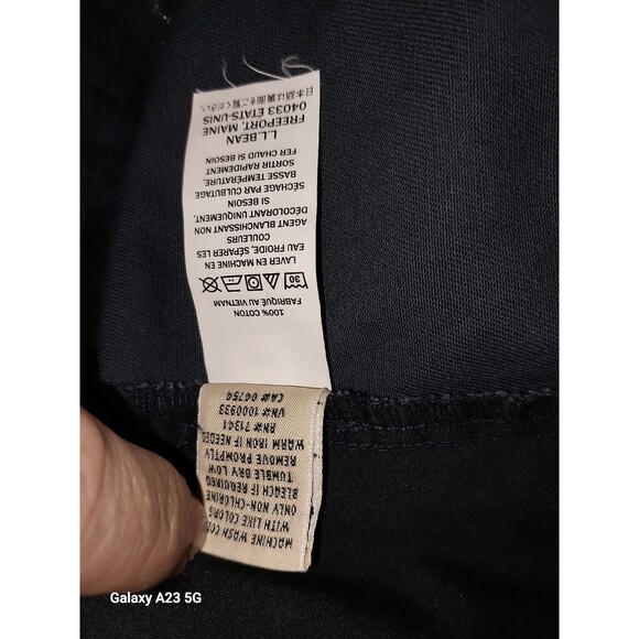 L.L. Bean Classic Fit Wrinkle Free Cotton Chino Navy 10 Regular - Picture 11 of 11